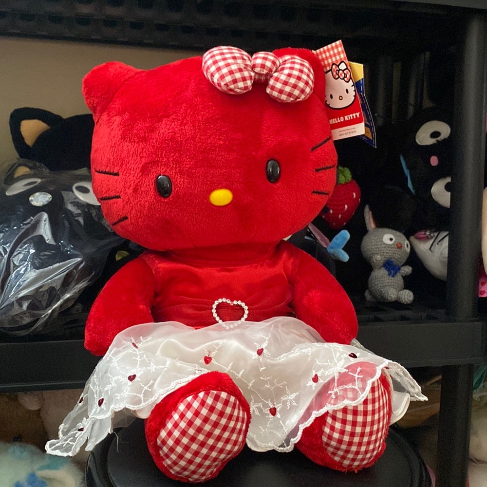 Rare hello kitty red gingham comes with dress